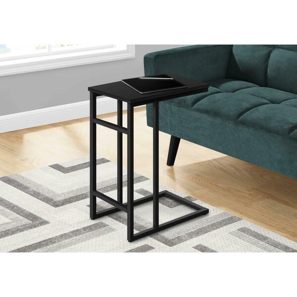 Daphnes Dinnette 24 in. Black Metal Accent Table DA3598944